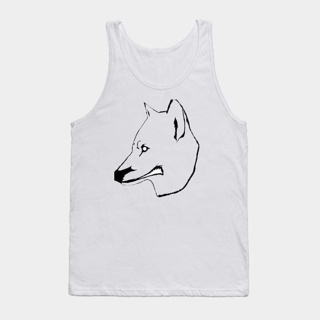 Wolf ( Black Edition ) Tank Top by Tiger Verse